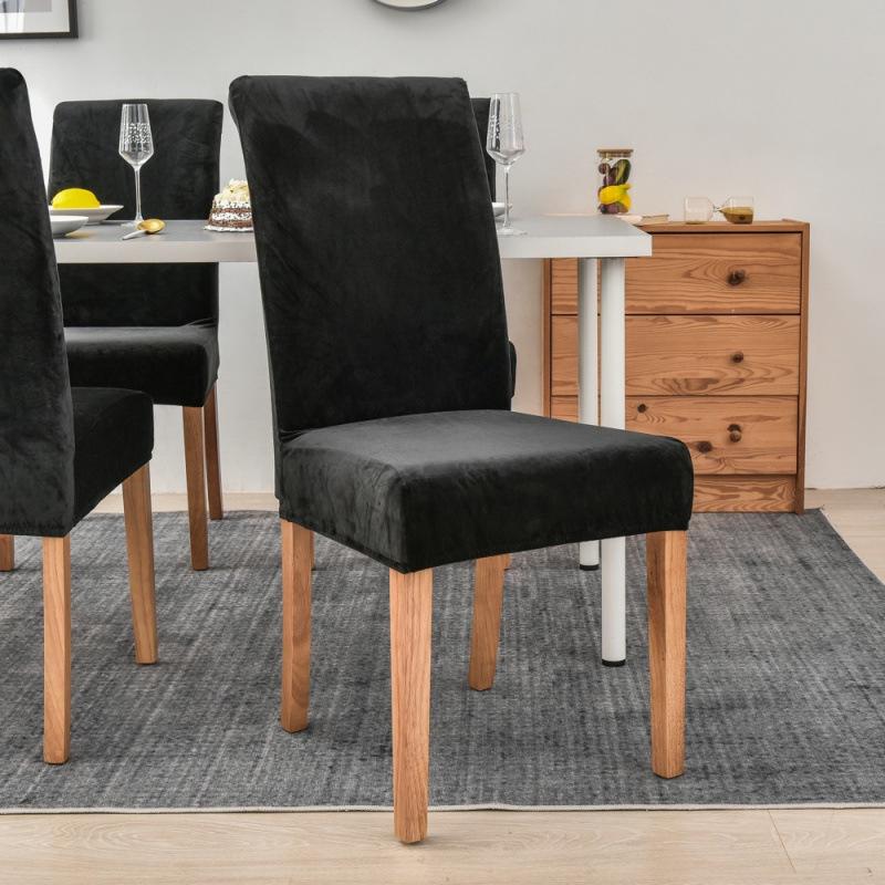 Golden Sable Velvet Elastic Chair Cover for Home, Hotel, Dining & Computer Chairs
