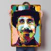 Colorful Serjtakian Portrait With Hat Metal Poster Custom Wall Art Retro Vintage Tinplate Signs for Man Cave Room Decor Men Home