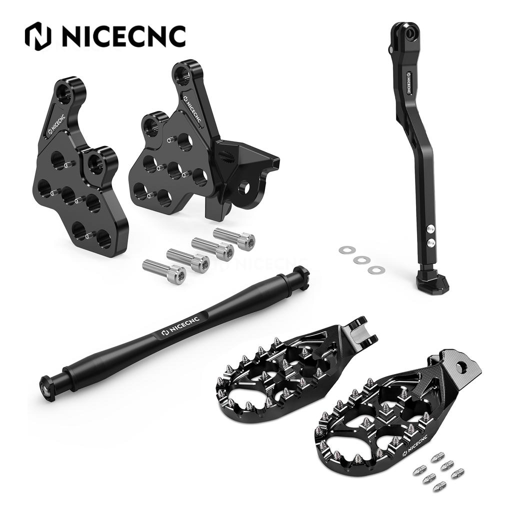 NICECNC For Surron Light Bee X S L1E For Segway X 160 X 260 Foot Pegs Bracket Package Support Brace Adjustable Side Kick Stand