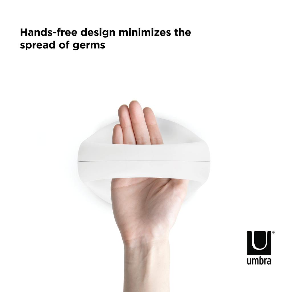 Umbra Automatic Soap Dispenser with Automatic Sensor W15 x D13 x H24cm Pump, White, Rain, 21017390660,