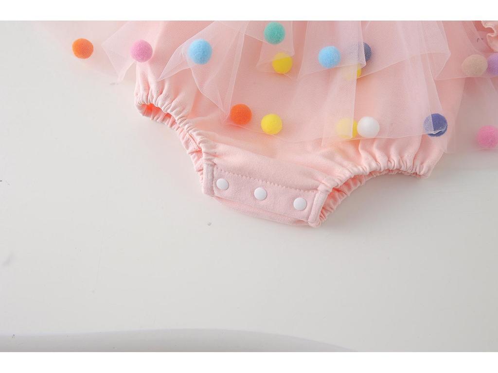 New Princess Tulle Skirt Birthday Dress Romper for Infants and Toddlers
