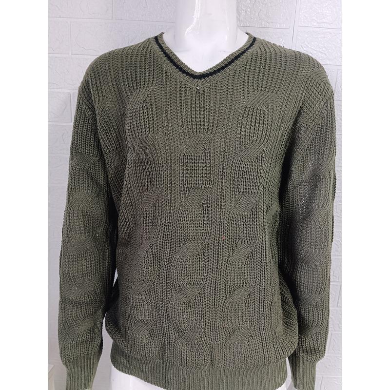 Men's Fashionable Slim-fit Long-sleeved Knit Top with V-neck