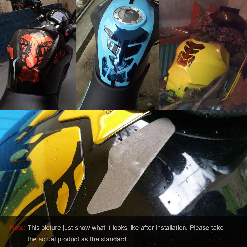 Silver Red Gold 3D Motorcycle Fuel Oil Tank Pad Decal Protector Cover Sticker Universal For Honda Yamaha Kawasaki Suzuki