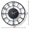 Morden Metal Wall Clock for Living Room Bedroom Office Kitchen Stylish Analog Wall Clock for Home and Hall Designer Big Size Modern (50 Cm) (Black