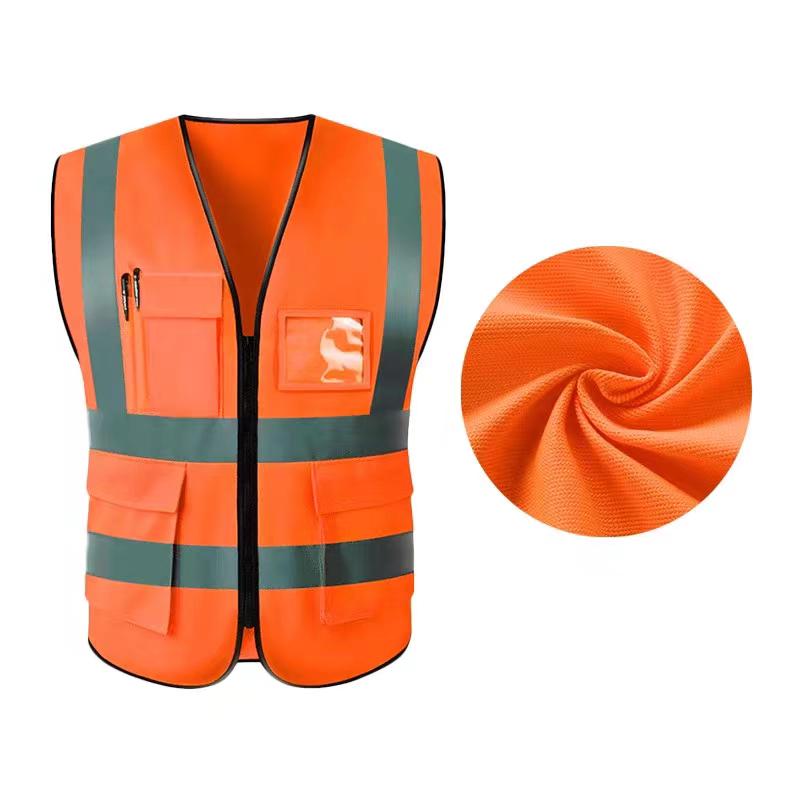 Reflective Multi-Pocket Safety Vest for Construction, Cycling, and Sanitation Workers