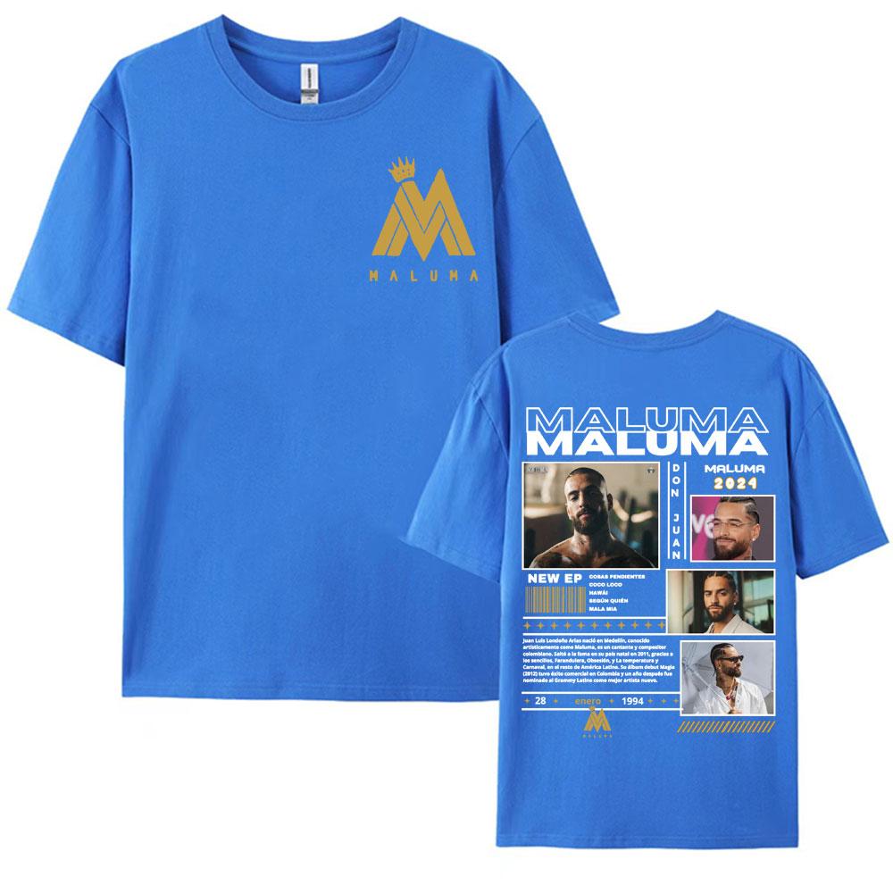 Rapper Maluma Don Juan Tour Graphic T Shirts Mens Clothing Harajuku Punk Hip Hop Tshirt Unisex Fashion Casual Oversized T Shirt