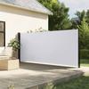 VidaXL Retractable Side Awning White 160x500 Cm, Garden Privacy Screen, Balcony Windbreak, Outdoor Screen, 4004436
