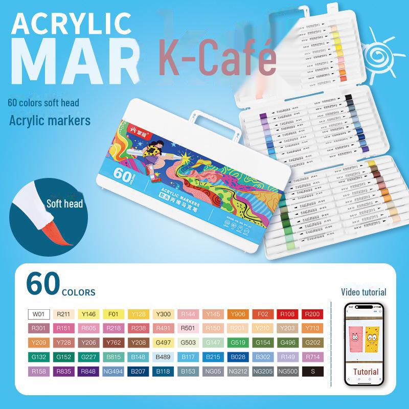 Student Acrylic Marker with Soft Tip, Non-Transparent, Stackable, Choose Complementary Colors
