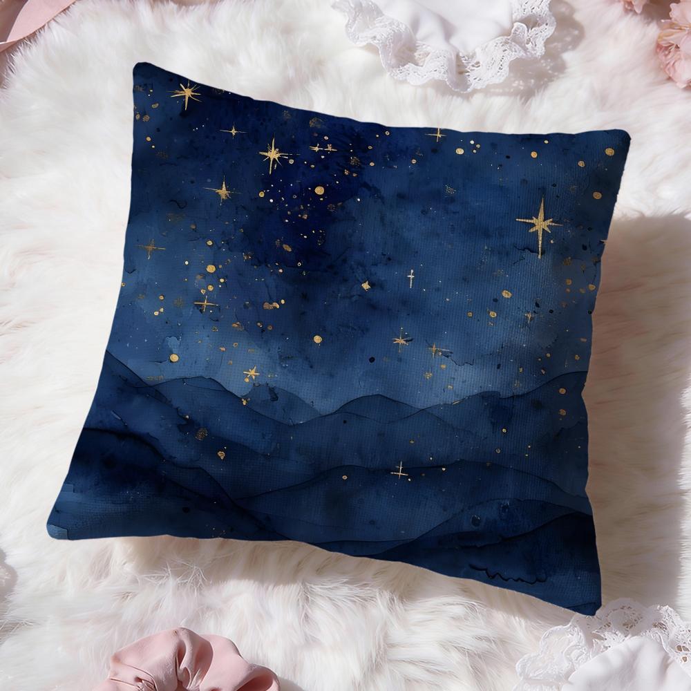 The Starry Sky Cushion Cover Premium Comfort Reversible Pillow Cove Two In One Design for Any Room Car Interior