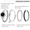 JEWELRYWE Watches and Bangle Simple and Analog Perfect Gift for and Day Women's Set, Cute, 4-Piece Set, Display, Waterproof, Popular, Stylish, Silver,
