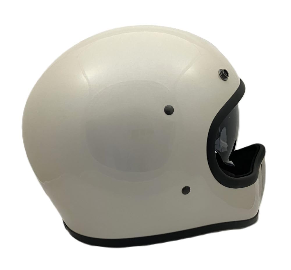 SunUp PILOT Full Face Motorcycle Size M SM-001 Helmet, (57-58cm) (Gray Beige)