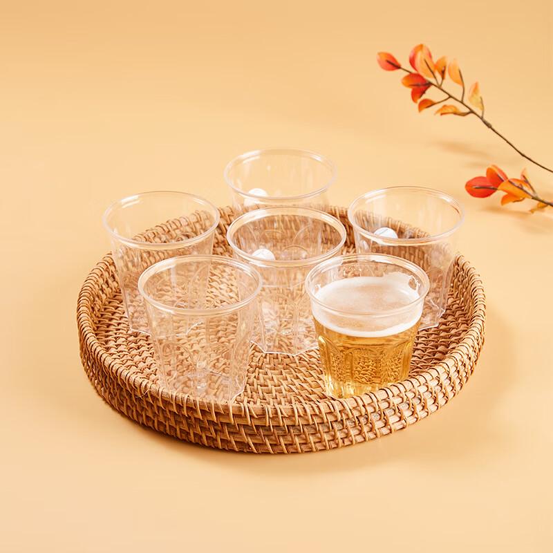 Disposable Plastic Octagonal Aviation Cups (100-Pack)