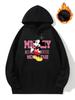 Women Plus Size Mickey Mouse Hoodies Oversize Hood Sweatshirt Street Big Size Pullover Fleece Thick Warm Hoodies and Sweatshirt