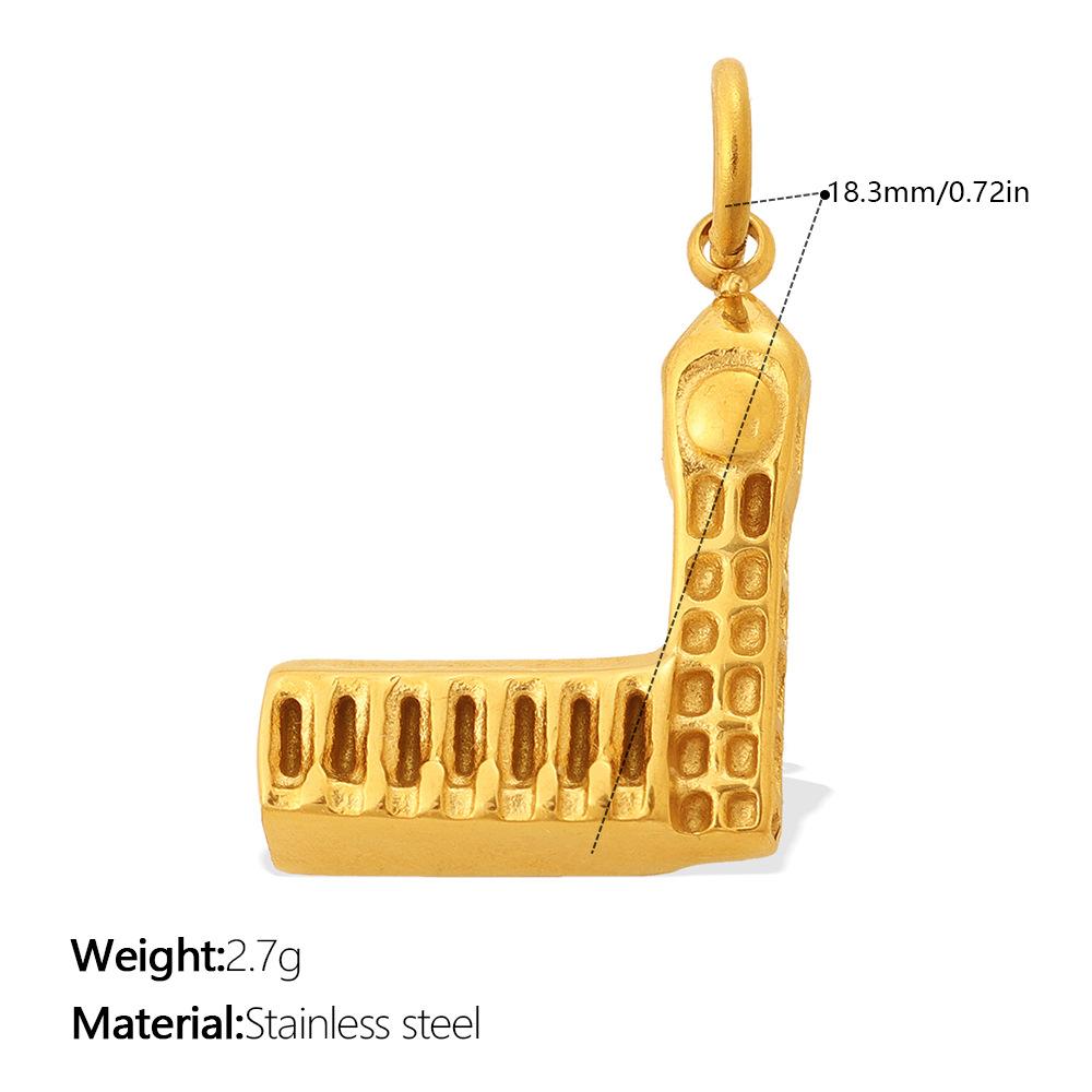  1Pcs Stainless Steel 18K Gold Plated Pendant Waterproof Women Charms Gold Color DIY Accessories Charms Jewelry