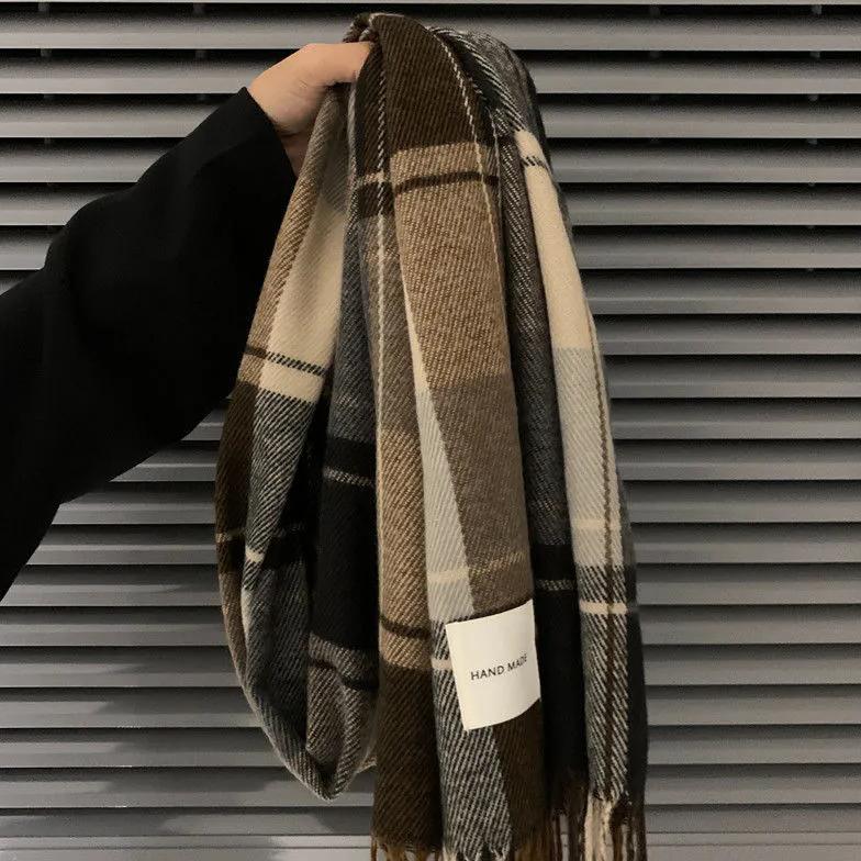 WTEMPO Kašmírová dámská šála Jaro Podzim Zima Kostkovaná Operační pláštěnka Šály Dámský Tippet Bandana Šátky Šátek na hlavu