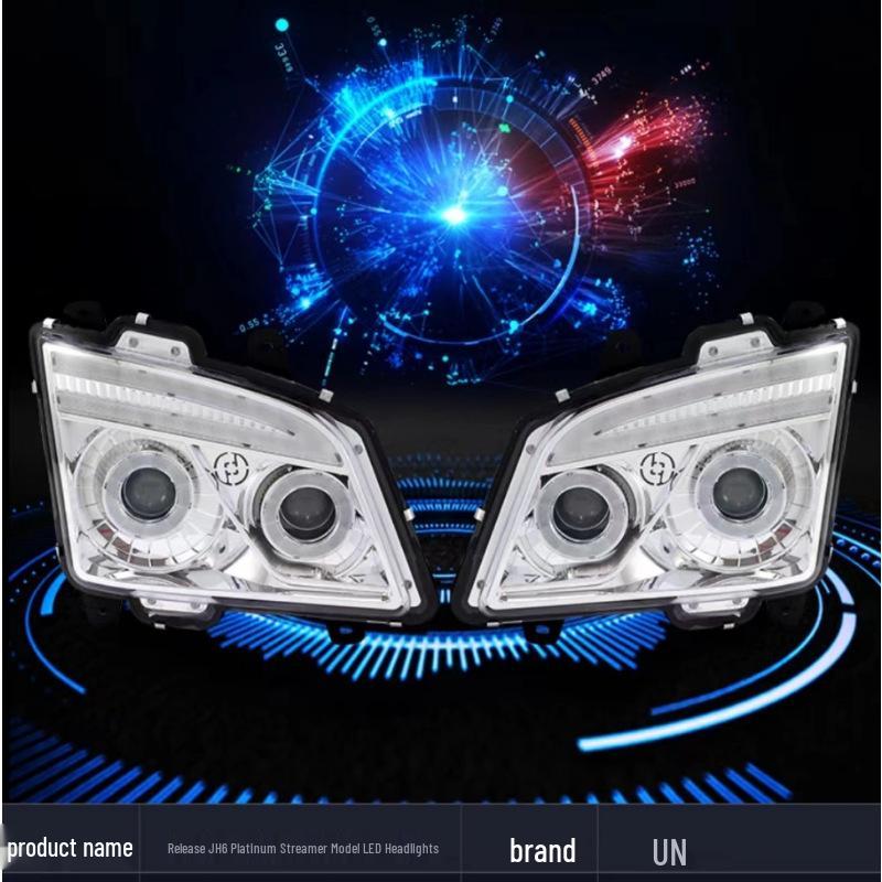 Dual-Lens LED Super Bright Headlight Assembly for Jiefang JH6 Driver Side (Left)