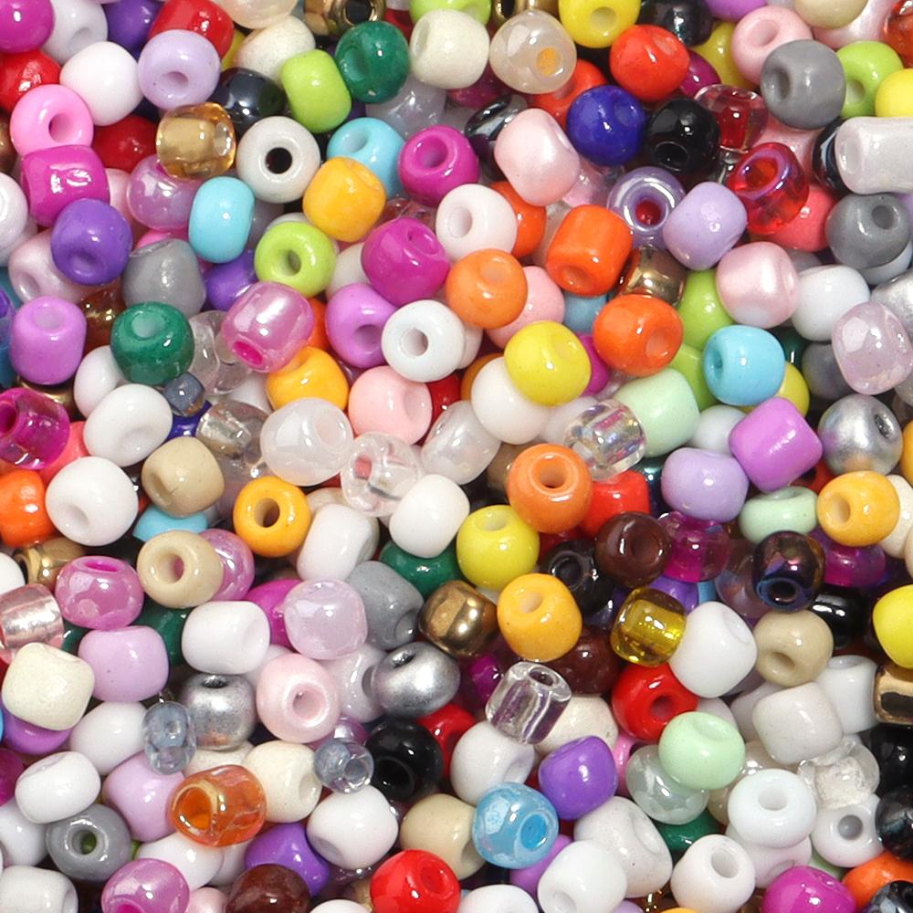 40g/lot Mixed Color Glass Seed Beads 4mm Cute Mini Loose Rice Beads For Jewelry Making Supplies DIY Bracelet Necklace Keychain