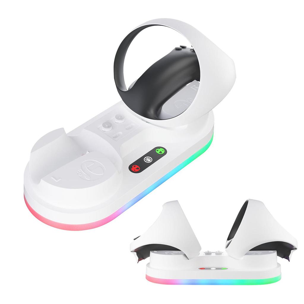Controller Charger Charging Dock Compatible For Ps Vr2 Handle Charging Stand With Indication Light RGB Lamp