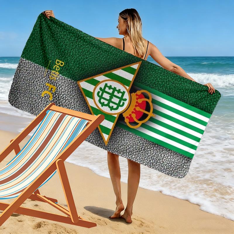 Real Betis Print Beach Towel, Large Soft Quick Dry Towel for Beach Camping Swimming
