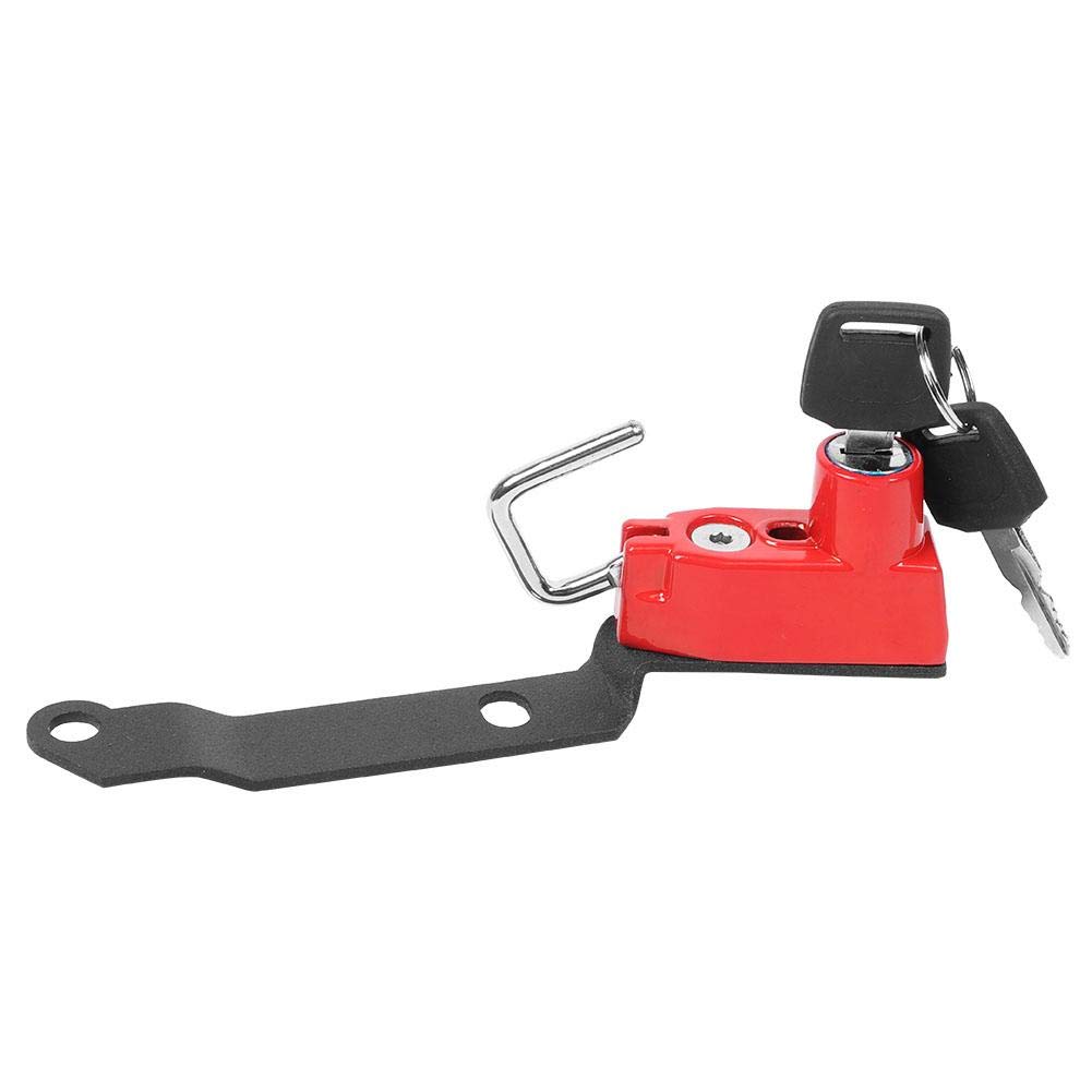 Blokada kasku, Qiilu Blokada kasku, MT25 MT03 YZF R25 R3 2014-2019 Modyfikacja motocykla Stop aluminium Antykradzieżowa Blokada kasku zabezpieczająca (Czerwony)