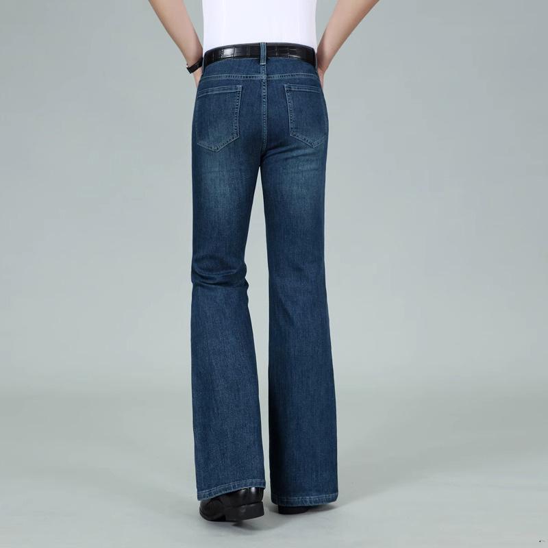 Men's Mid-Waist Stretch Flared Jeans Classic Designer Flared Jeans