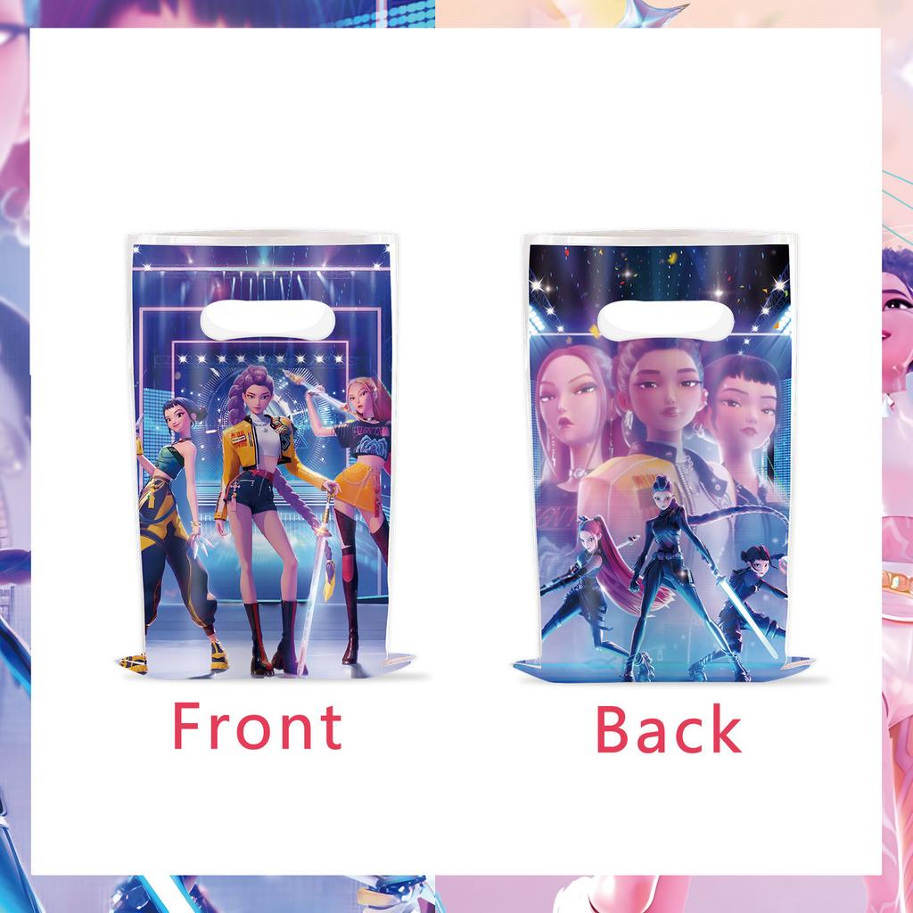 Kpop Dämonenjäger Party Geschenktüte Huntrix Saga Goodie Geschenktüten für Kinder Geburtstagsparty Pinata Schulgeschenke Deko Babyparty