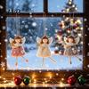 Hand Stitched Fabric Doll Christmas Plush Ornament, Xmas Tree Decorative Angel Minimalist Home Holiday Decor Pendant for Tree, Winter Party Exquisite