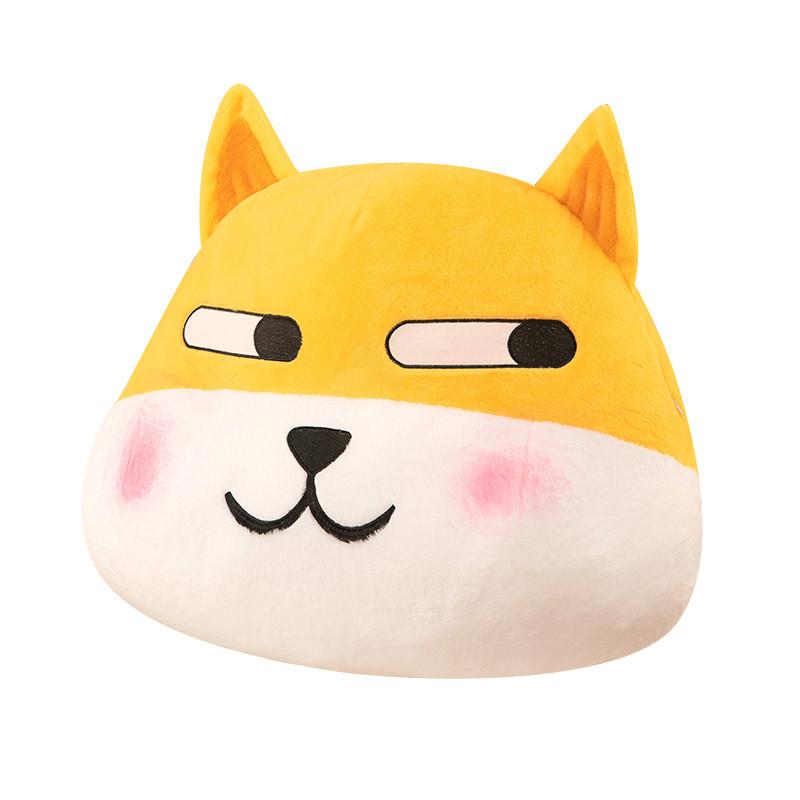 Dog Head Funny Plush Toy Cushion Animal Stuffed Dolls Home Decoration Pillow Kid