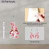 2D Flat Christmas Pink Gnome Candy Cane Dangle Earrings, Lightweight Acrylic Material,  Ideal for Party Gifts, Jewelry, and Christmas Gifts.