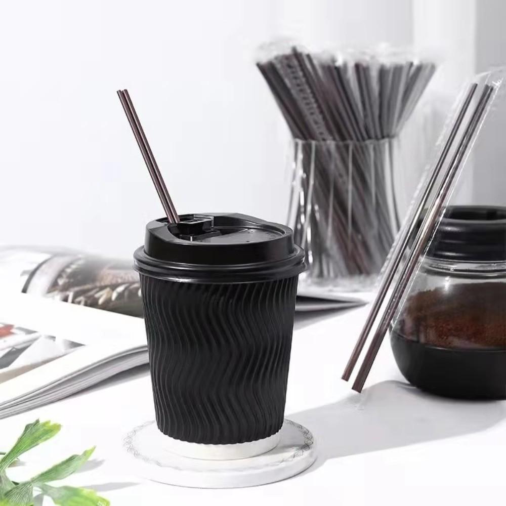 100/200/500 PCS Food Grade Coffee Straw Three Holes Design Double Hole Stir Stick  Party Supplies