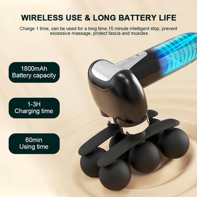 2026 Smart Electric Fascia Gun Body Massage Machine Hammer Home Handheld Hammer Back Deep Tissue Muscle Relaxation Massage Gun