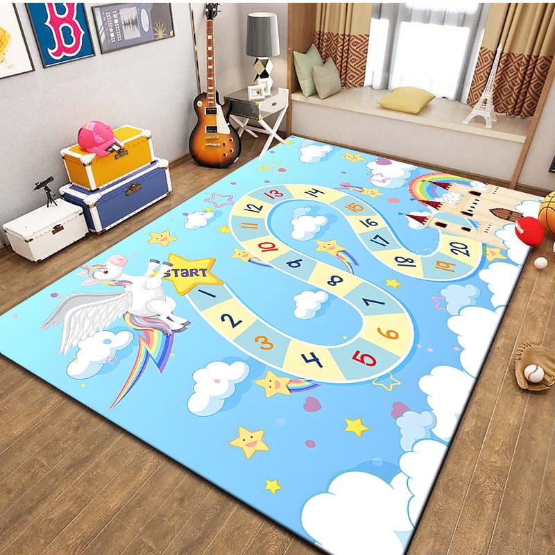 15 Size Snakes and Ladders Game Pattern Rug Carpets for Bedroom Living Room Mat Creative Door Mat Dressing Room Rugs Play Mats