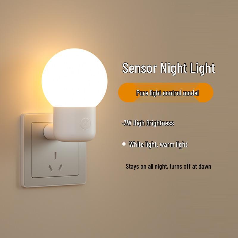 Automatic Smart Sensor Night Light: Plug-In Lamp Activates with Movement In Bedroom