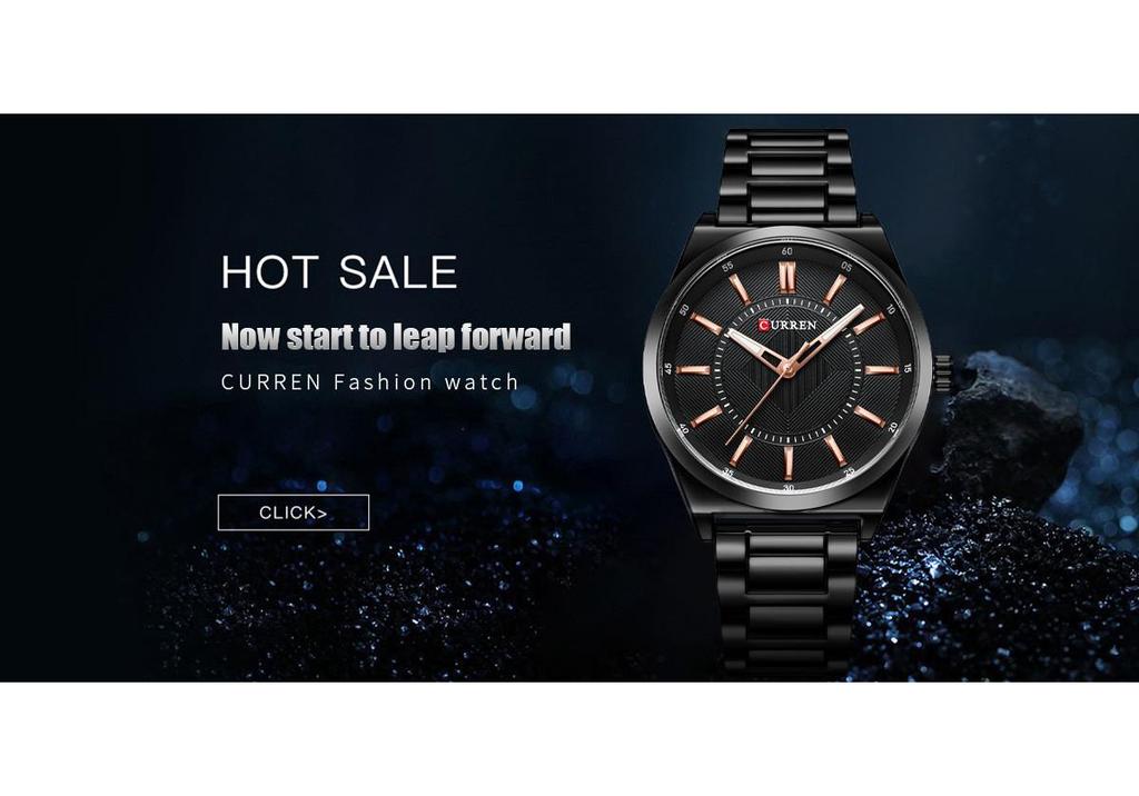 Curren 8407 Men's Quartz Business Watch with Steel Band