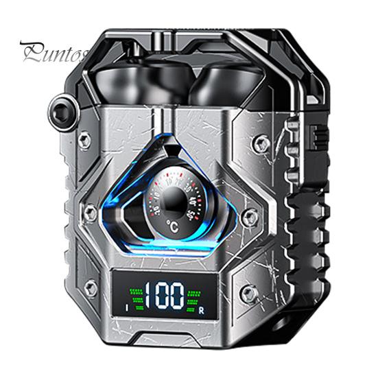 

Беспроводные наушники с высокой точностью шумоподавления ENC, светодиодный цифровой дисплей, совместимый с Bluetooth, 5.3-дюймовые мини-стерео-спортивные наушники для бега серый