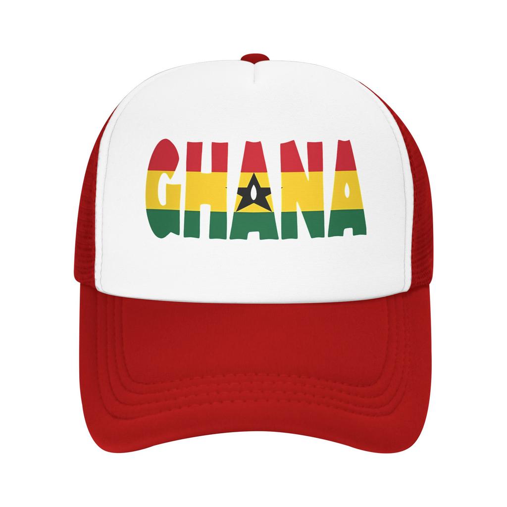 Ghana Sun Hats Streetwear UnisexTeens Mesh Trucker Hat Wholesale Custom DIY Running Hippie Snapback Cap Gift Idea