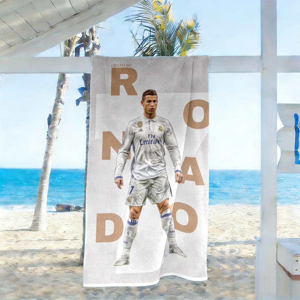 Ronaldo's Electric Celebration Beach Towel Super Soft & Absorbent Comfortable Lightweight Suitable for Swimming, Gym, Camping, Yoga Vacation