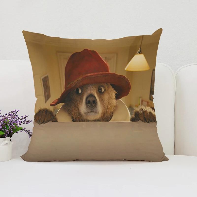 45X45Cm Sofa Decorate Paddington Bear Cushion Set With Double-Sided Printed Pillowcase And Chair Waist Cushion