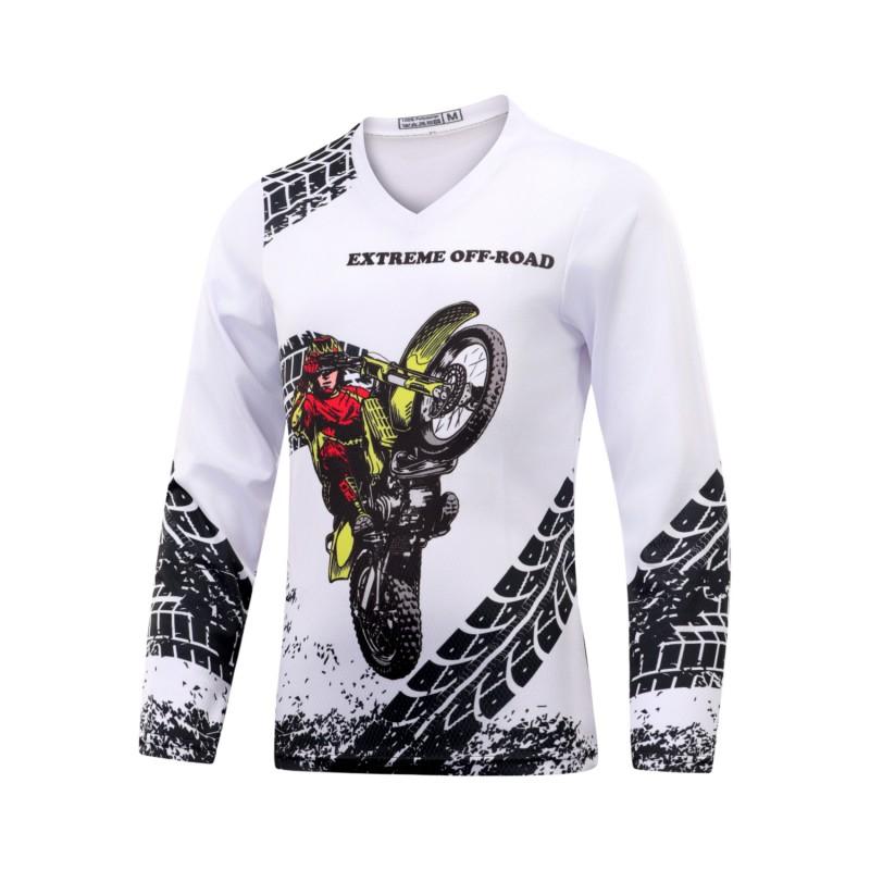 1 Kids Long Sleeve Mountain Bike Cycling Jersey Breathable Quick Dry Outdoor Sports Shirt Downhill BMX Trail Riding