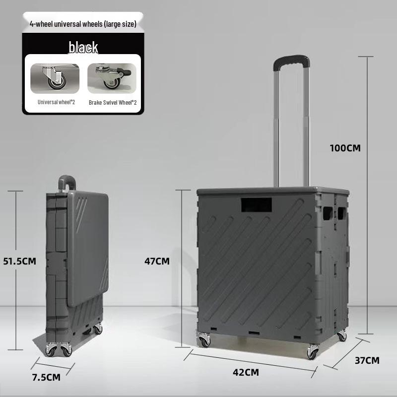 Kompaktní skládací nákupní vozík na schody a pro doručování