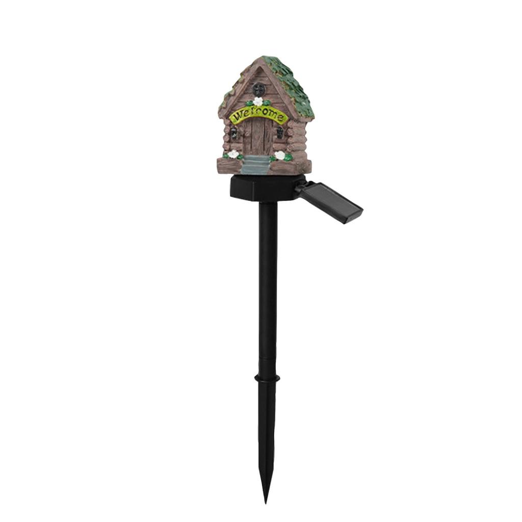 Resin Garden Light Outdoor Decorative Landscape Lawn House Stake Lighting for Yard Patio Walkway