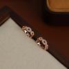 2024 Summer Rose Gold Commuter Earrings: Elegant, Light Luxury, Unique Niche Design for Women