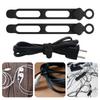 10 Stück Silikon-Kabelbinder Elastisches Kabel-Organizer Befestigung Aufbewahrungsmanagement Schreibtisch für Auto Outdoor Ladekabel Zubehör