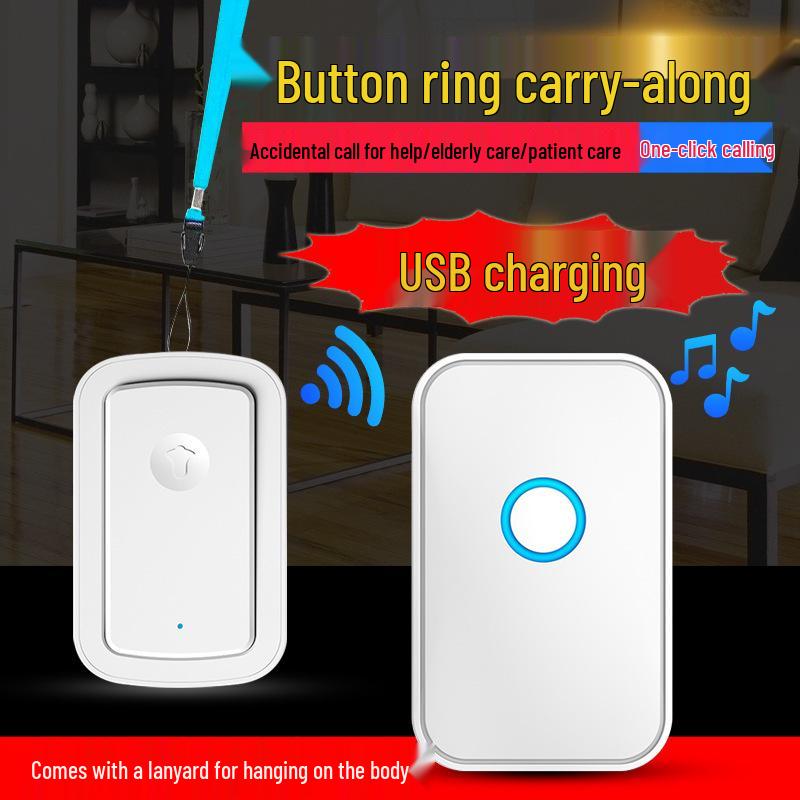 Wireless USB Rechargeable SOS Call Button for Seniors No