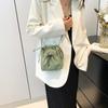 Crossbody Bag Drawstring Canvas Bag Purse Mobile Phone Bag Fashionable Nylon Shoulder Bag  Girls