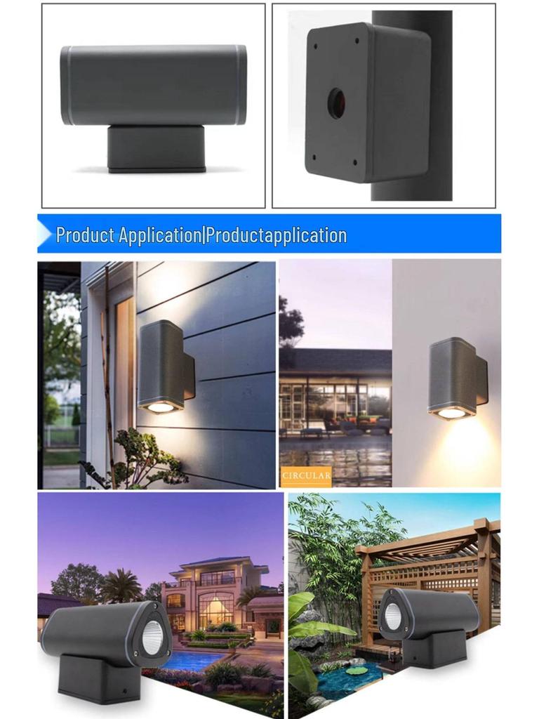 Double-Headed Waterproof LED Wall Lamp for Outdoor Use