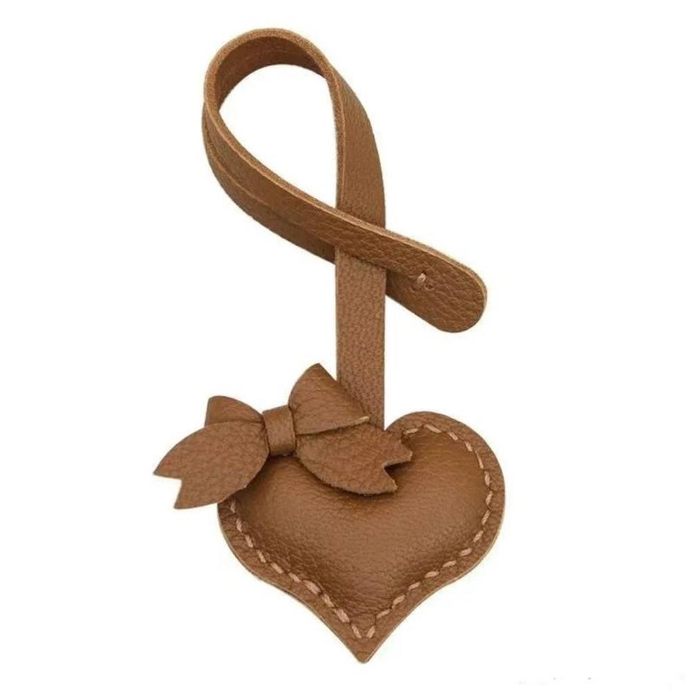 Fashion Bow Heart Keychain Car Key Holder Daisy Bag Pendant Lovely PU Leather Keyring  Unisex