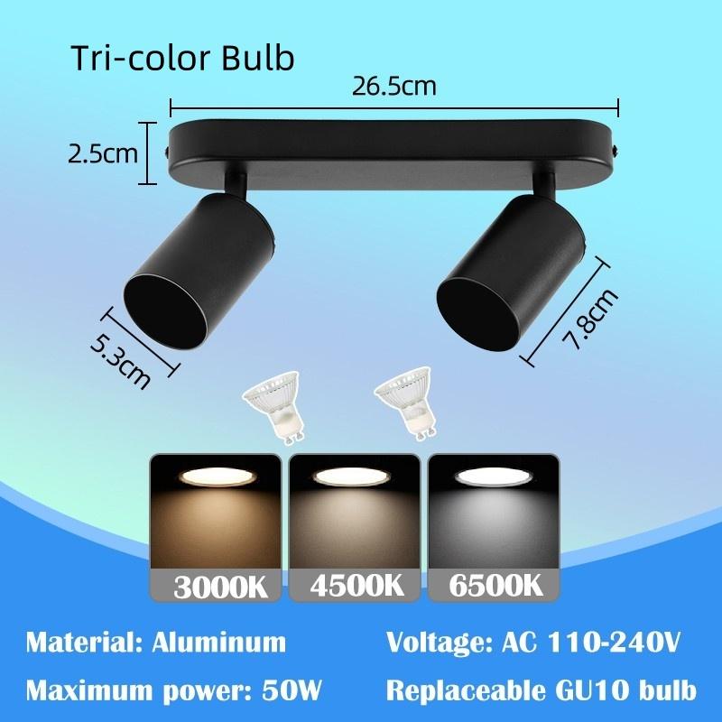 Household Minimalism LED Ceiling Lights Indoor Lighting Track Rail Lamp Replaceable Bulb Ceiling Spotlight