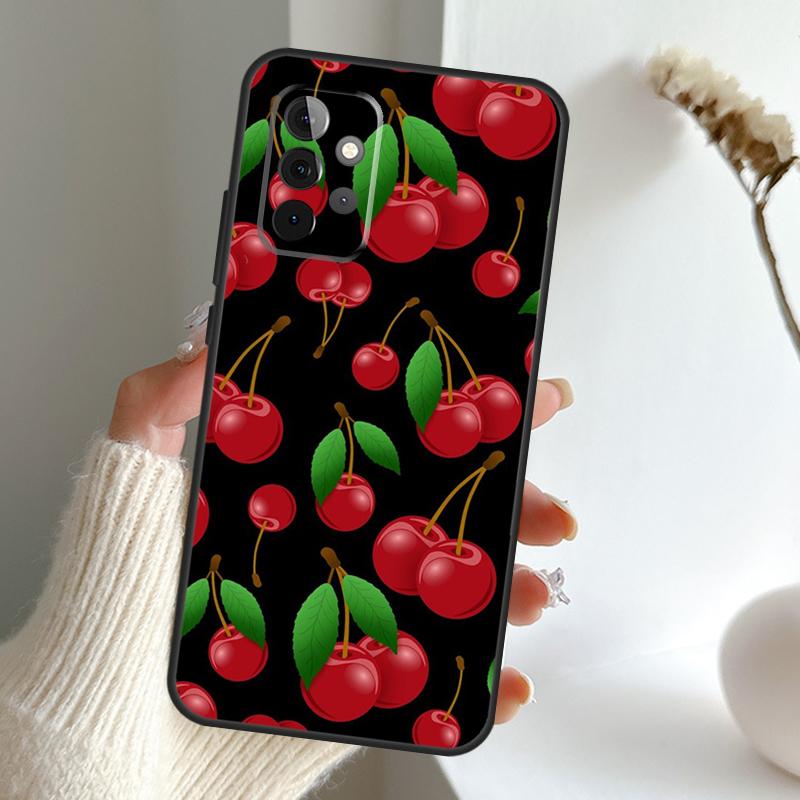 Food Fruit Red Cherry Case For Samsung Galaxy A52 A32 A12 A16 A26 A36 A56 A15 A35 A55 A34 A54 A13 A33 A53 A17 A06