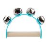 Wooden Half Round Hand Ringing Bell Children Musical Orff Instruments Clapper Handle Educational Fun Toys Infant Teaching Aids